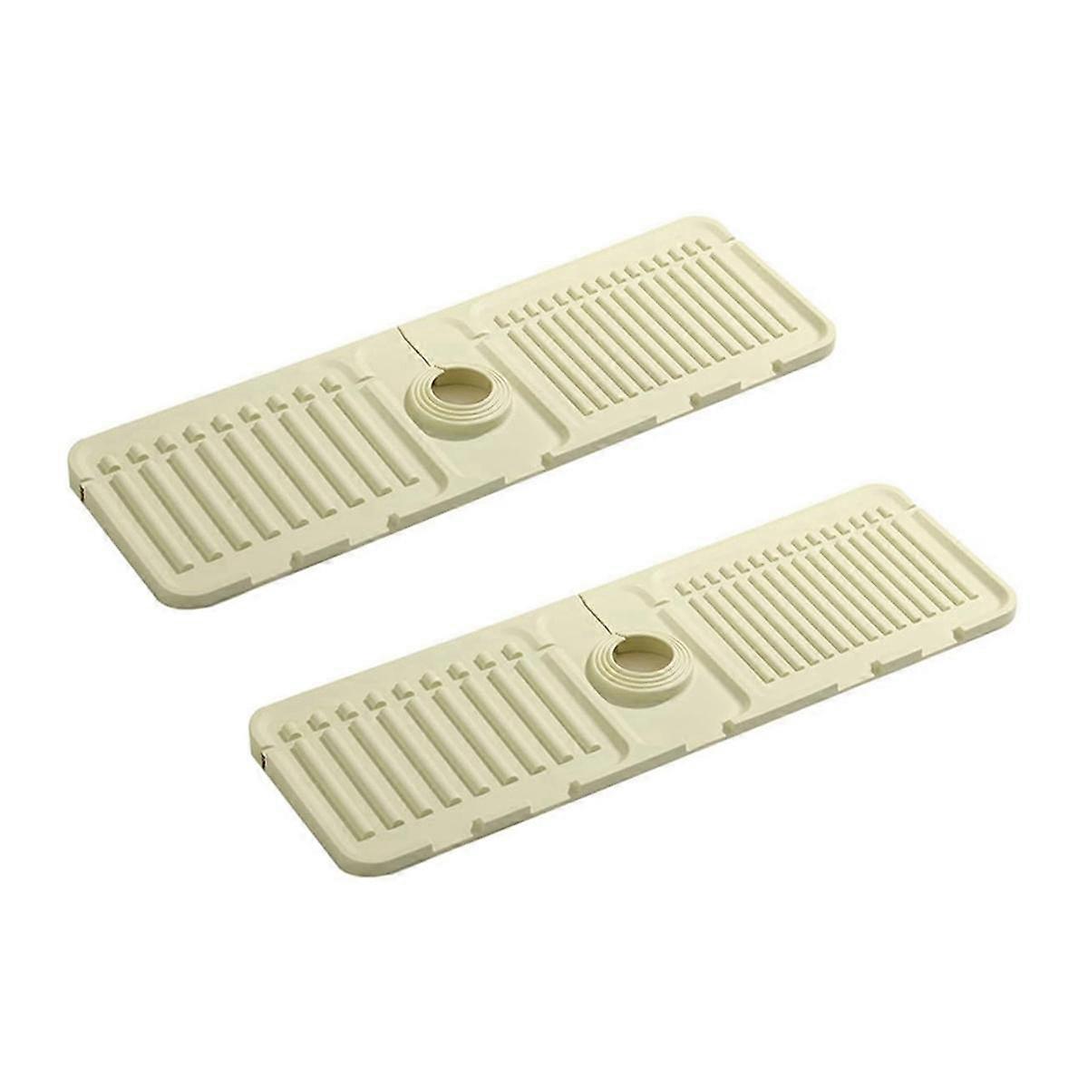 Drain Mat Kitchen Faucet Mat Sink Splash-Proof Non-Slip Mat Cuttable Drainage Mat Pool Storage Mat As Shown