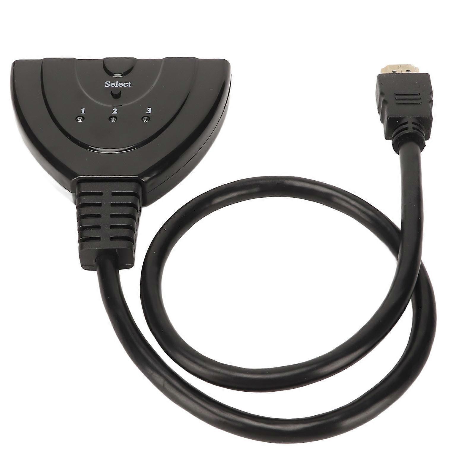 3 Port HD Multimedia Interface Switcher 3 in 1 Out 3D 1080p HD Multimedia Interface Splitter for HDTV DVD for PS3 for PS4