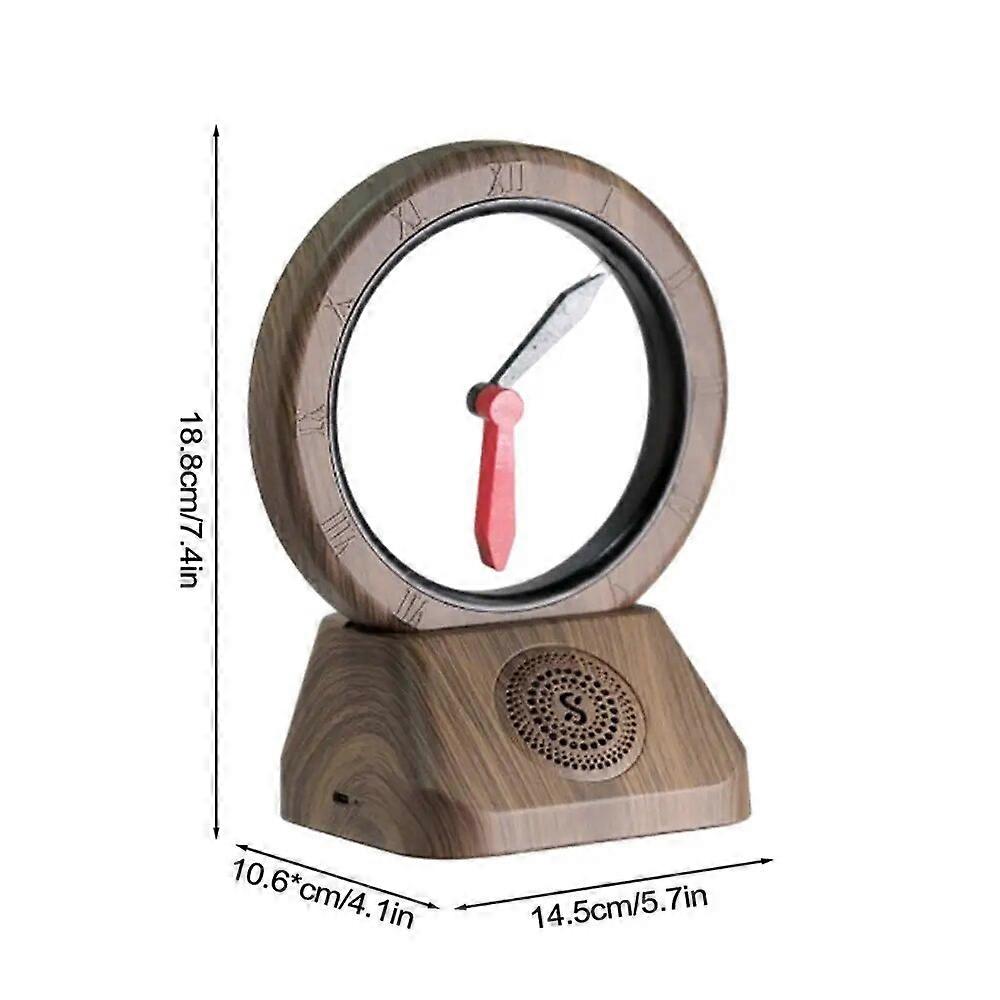 Creative Retro Floating Time Gate Clock Wireless Bluetooths Speaker Hour Hand Wake Up Alarm Clock Reverse Countdown Clocks