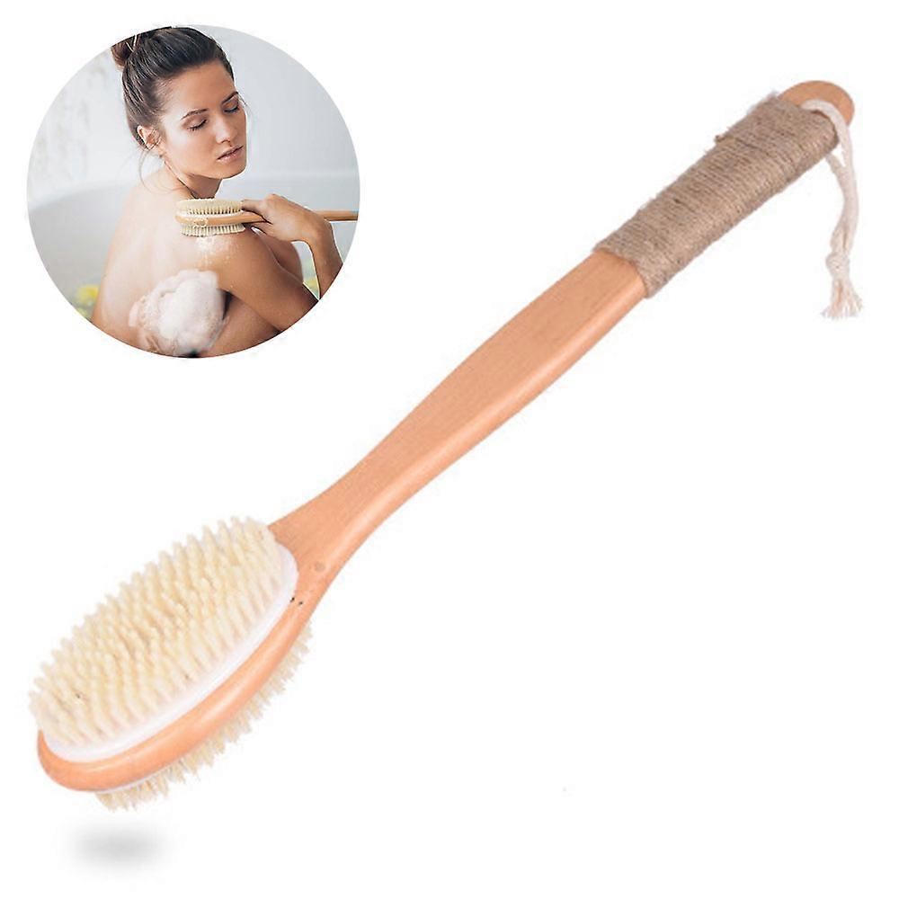 Escova de chuveiro com cerdas macias e duras, compatível com esfoliante da pele-1876