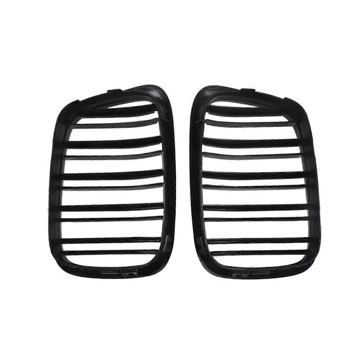 Glossy Black Front Hood Kidney Grille Grill Dual Line for E39 5-Series 525 528 1995-2004 5113700583