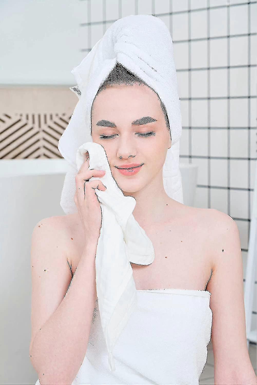 أقمشة تجشؤ الشاش للطفل 100٪ قطن كبير 20 بوصة × 10 بوصة 6 طبقات رشاقته فائقة النعومة وماصة (6 عبوات ، أبيض)