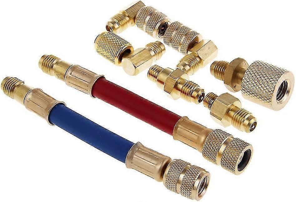Air Conditioner Refrigeration Conversion Adapter R134a R12 Mains Adapter Hose Kit