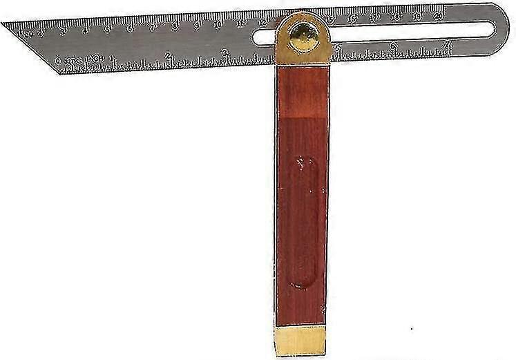 Ruler With Hardwood Handle For Crafts Adjustable Square Bevel G