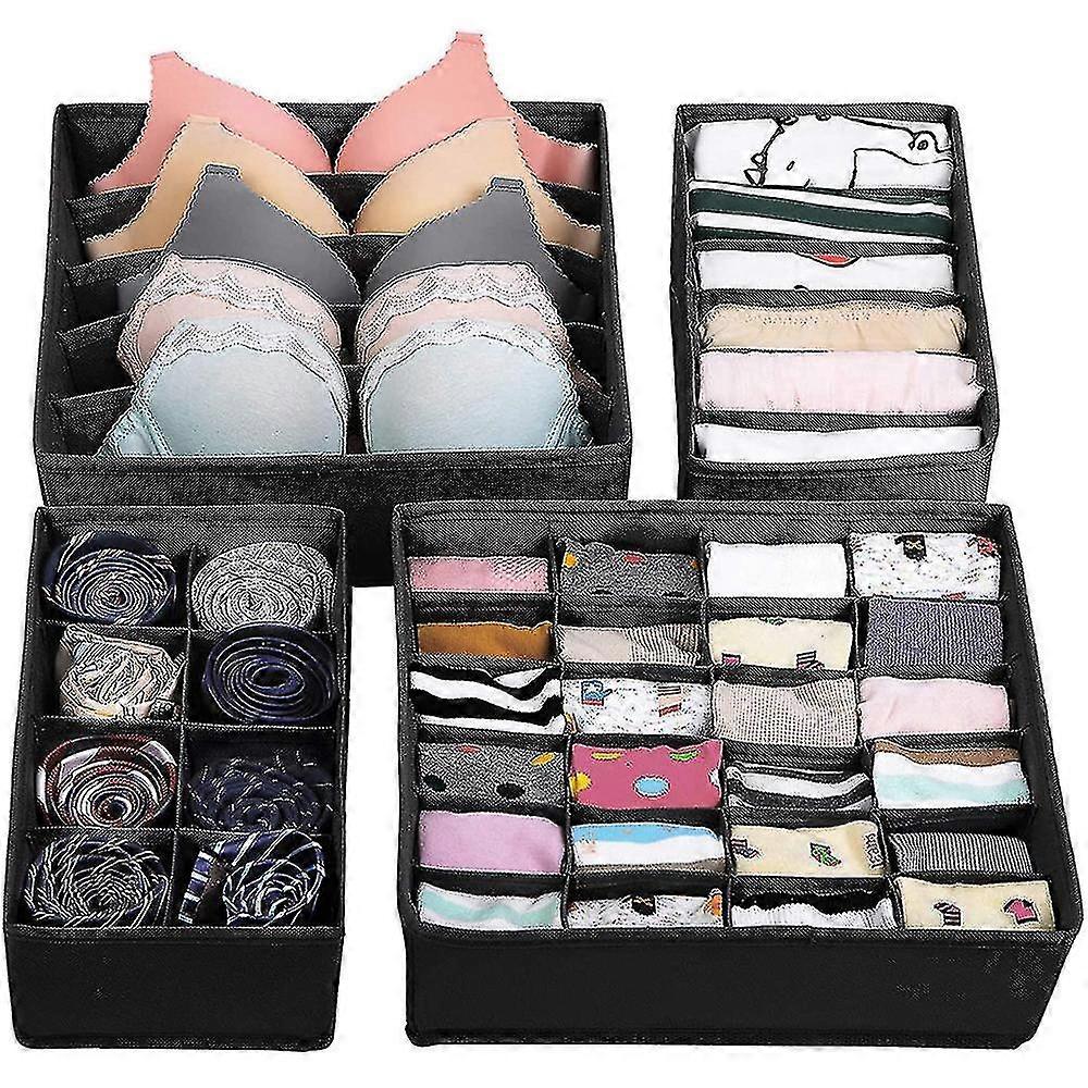 4 Packdifferent Sizes Foldable Drawer Organizers,drawer Organizer