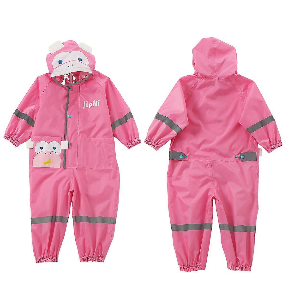 Three-dimensional 3D boys and girls baby Siamese raincoat children