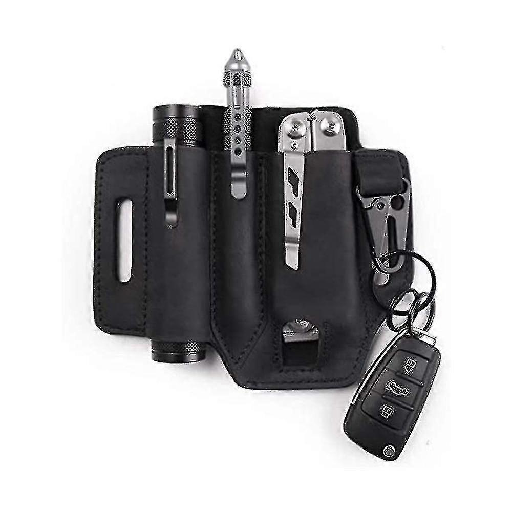 2024 With Keychain Multitool Pouch, Leather Belt Loop Waist Multitool Sheath, Edc Multitool Sheath For-sfygv