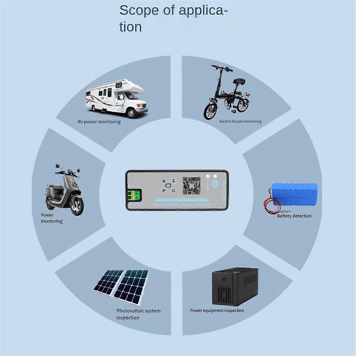 KL500A Coulomb Meter 120V150A Battery Monitor Voltage Current Capacity Power Coulomb Counter Meter Bluetooth APP Version