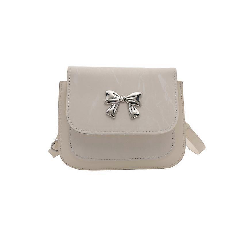 Simple solid color versatile butterfly small square bag high-end niche crossbody bag