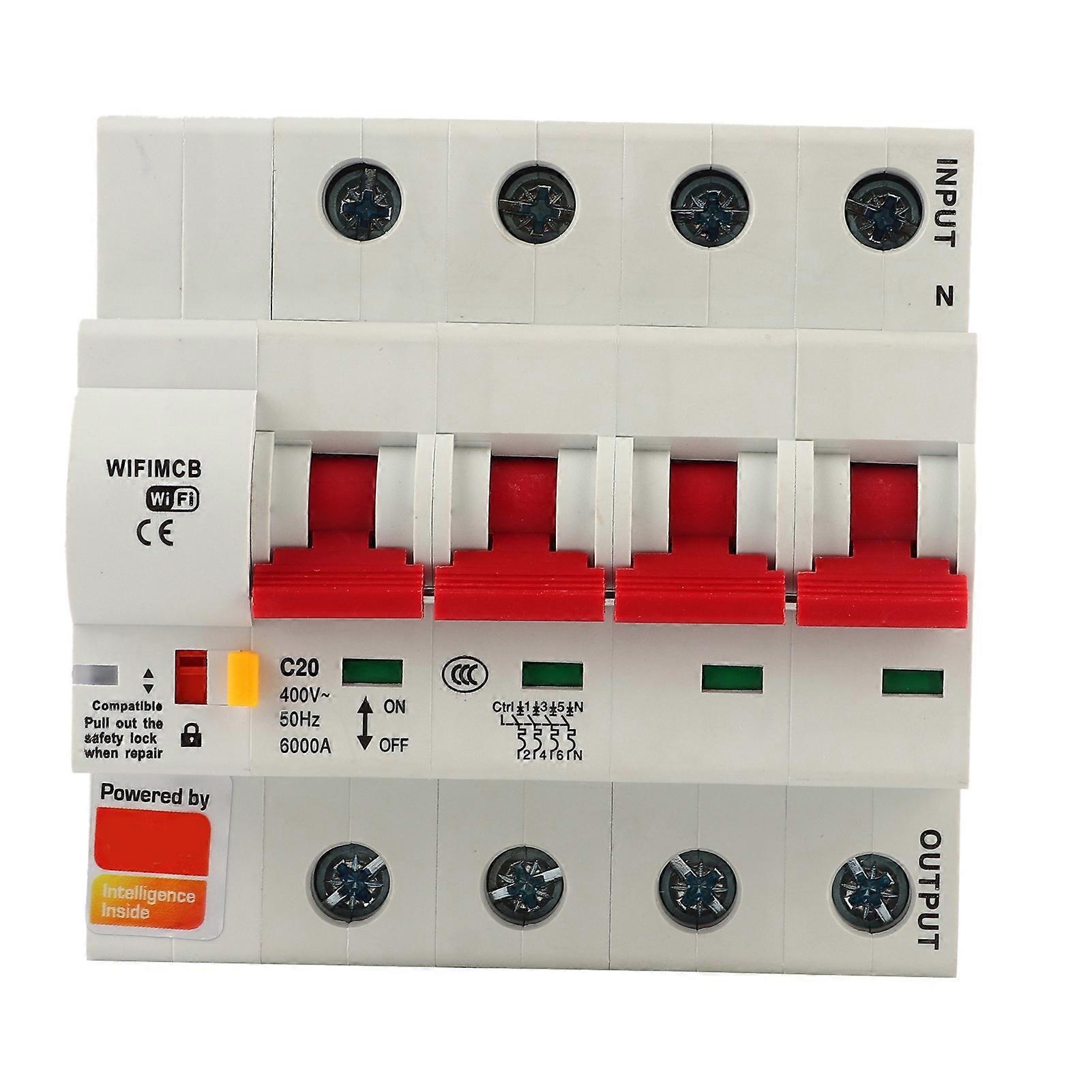 Smart WIFI Circuit Breaker Phone APP Remote Switch PA66-DSM Flame Retardant Shell AC220V