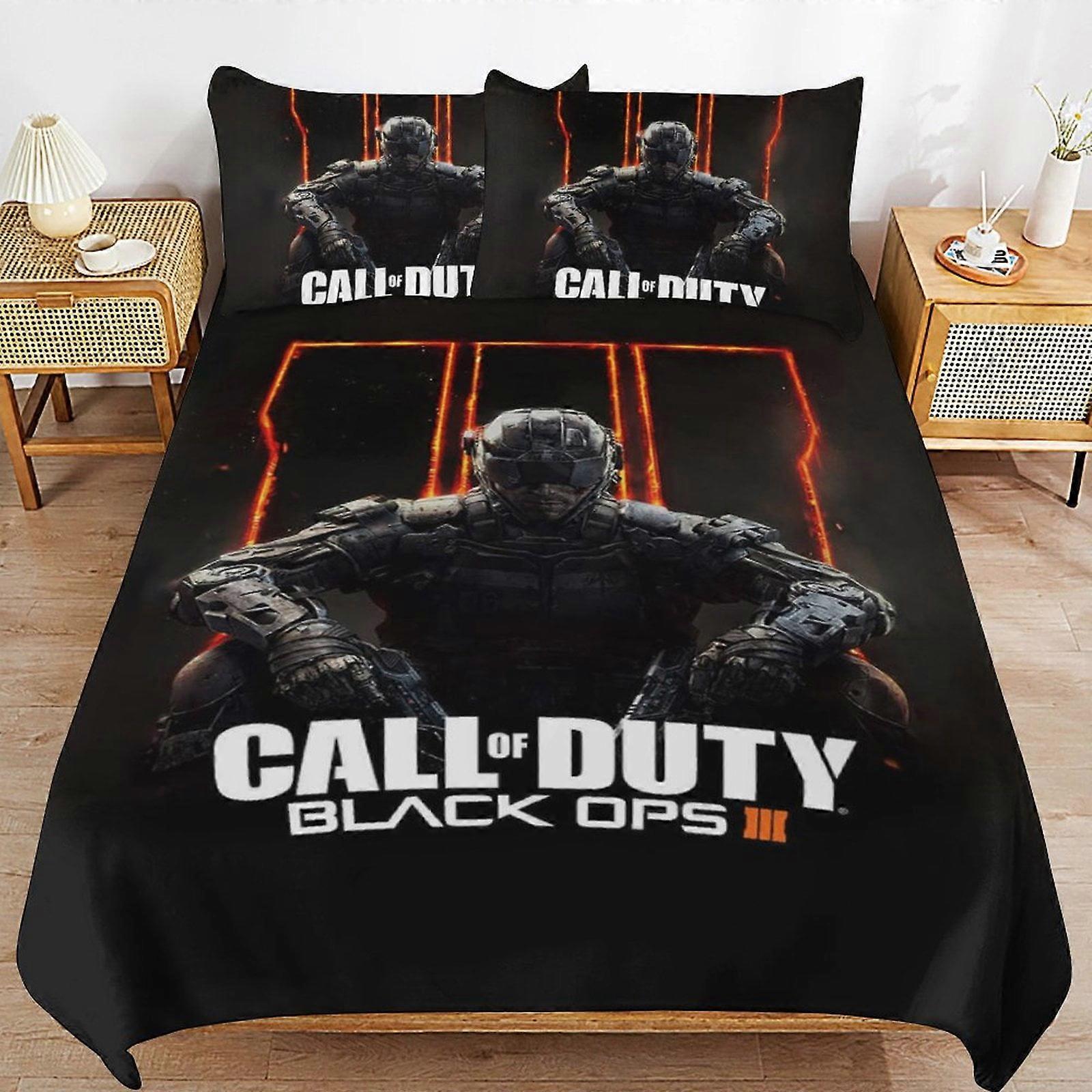 c248 Call Of Duty Σετ Κλινοσκεπασμάτων Παπλωματοθήκη Άνετο και ελαφρύ Κλινοσκεπάσματα κινουμένων σχεδίων Σετ κρεβατιών 3 τεμαχίων Twin (1 κάλυμμα παπλώματος και 2 μαξιλαροθήκη) hn831