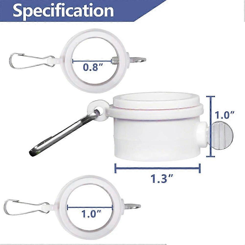 2pcs Plastic Flag Pole Rings 360 Degree Rotating Flagpole Flag Mounting Rings With Fixed Hook AntiWrap For 08 To 126 Inch Flag