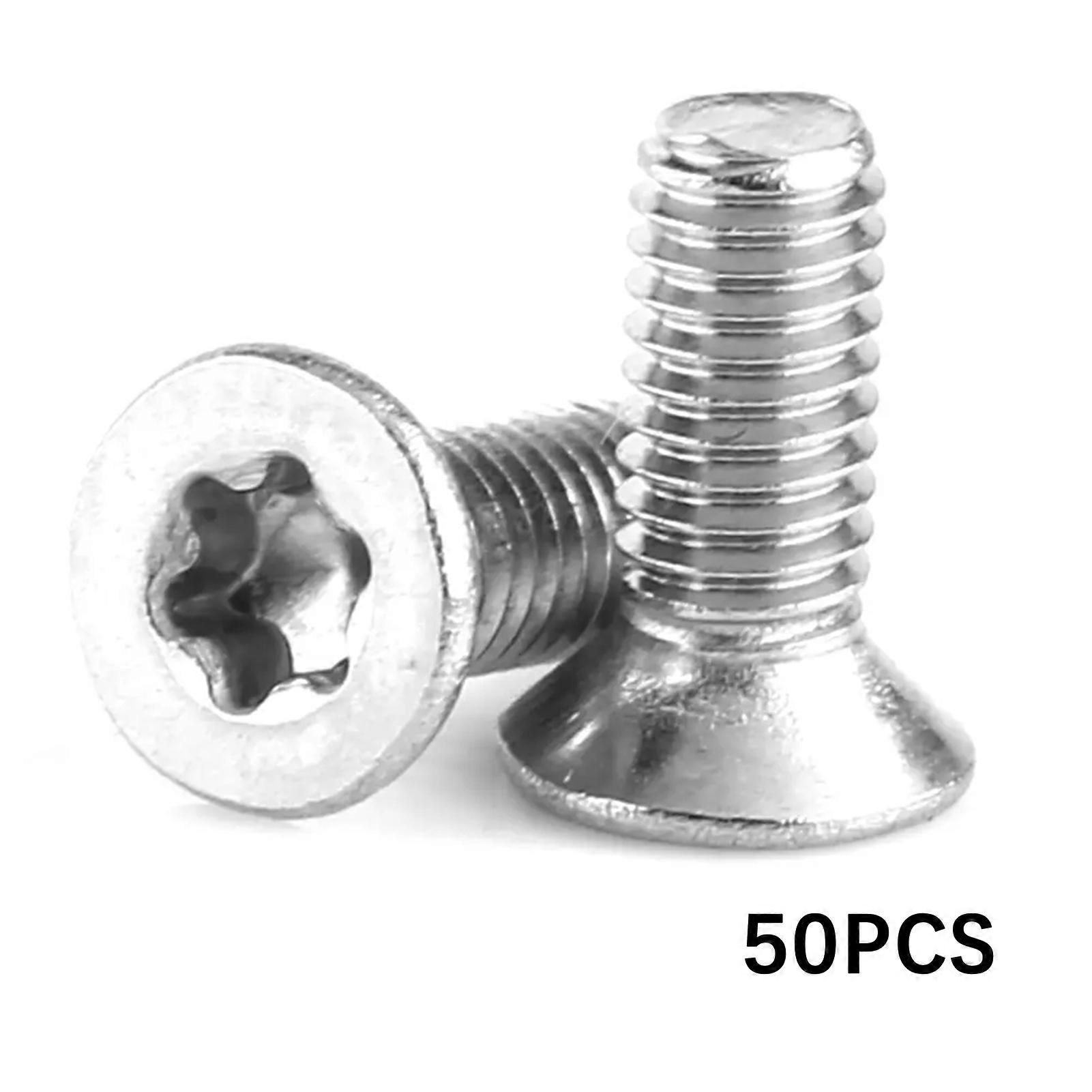 50pcs Torx-Countersunk Machine Screws 6/8/10/12/20 mm Countersunk Metric-Machine Screws Assortment Kit