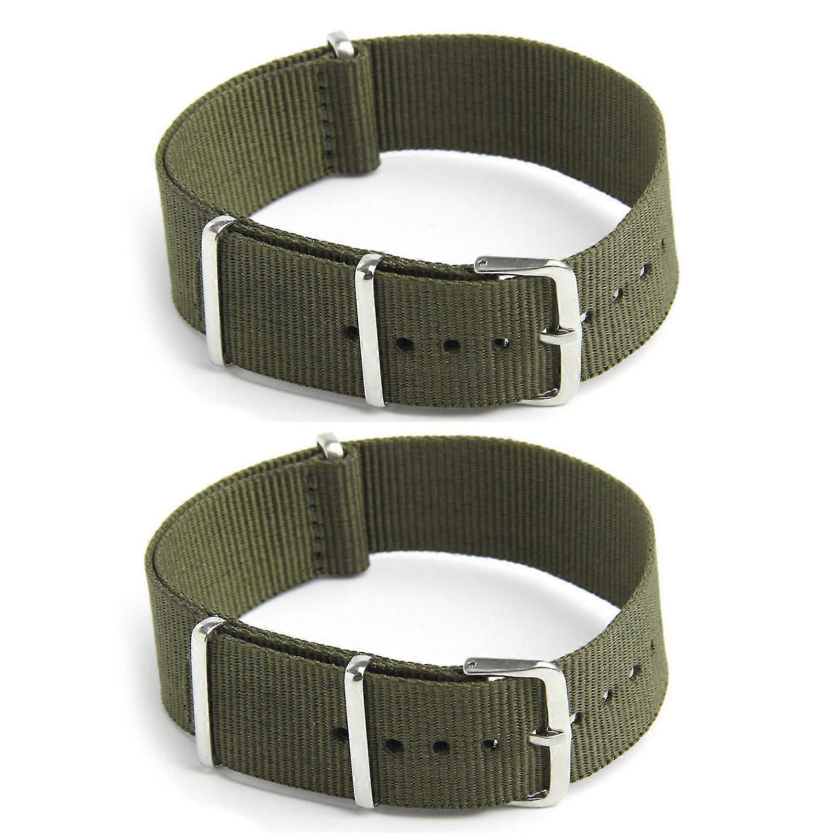2x Watch S Nylon G10 Mens Ur: Width:18mm
