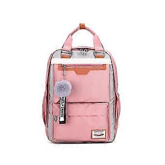 College Backpack For Women Girls Waterproof Laptop Teacher Bag Ladies Travel Bags Vintage School Bookbag-pink