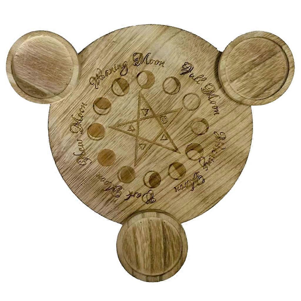 Pentagram Candlestick Table Pentacle Altar Plate Divination Ceremony Home Decor