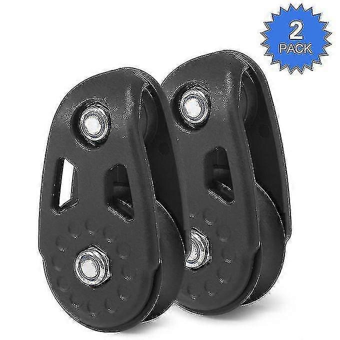2 Pcs Kayak Slide Rail Anchor Trolley Kit Pulley Blocks For