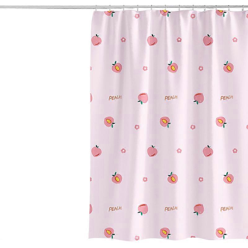 Cartoon Pink Bath Shower Curtain