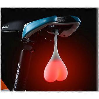 Hartvormig Licht Siliconen Ballen Fiets LED Fiets Lamp Stijl Fiets Ballen Fiets Achterlicht LED Alarmlichten Nacht Waterdichte Verhuur Stoel Lamp Ei, Rood 