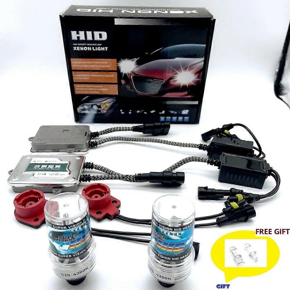 55W Full AC HID Xenon Kit Ballast + Lamp + Harness Wire D2 D2C D2S D2R Car Light Headlight 4300K 6000K 8000K 10000K 12V