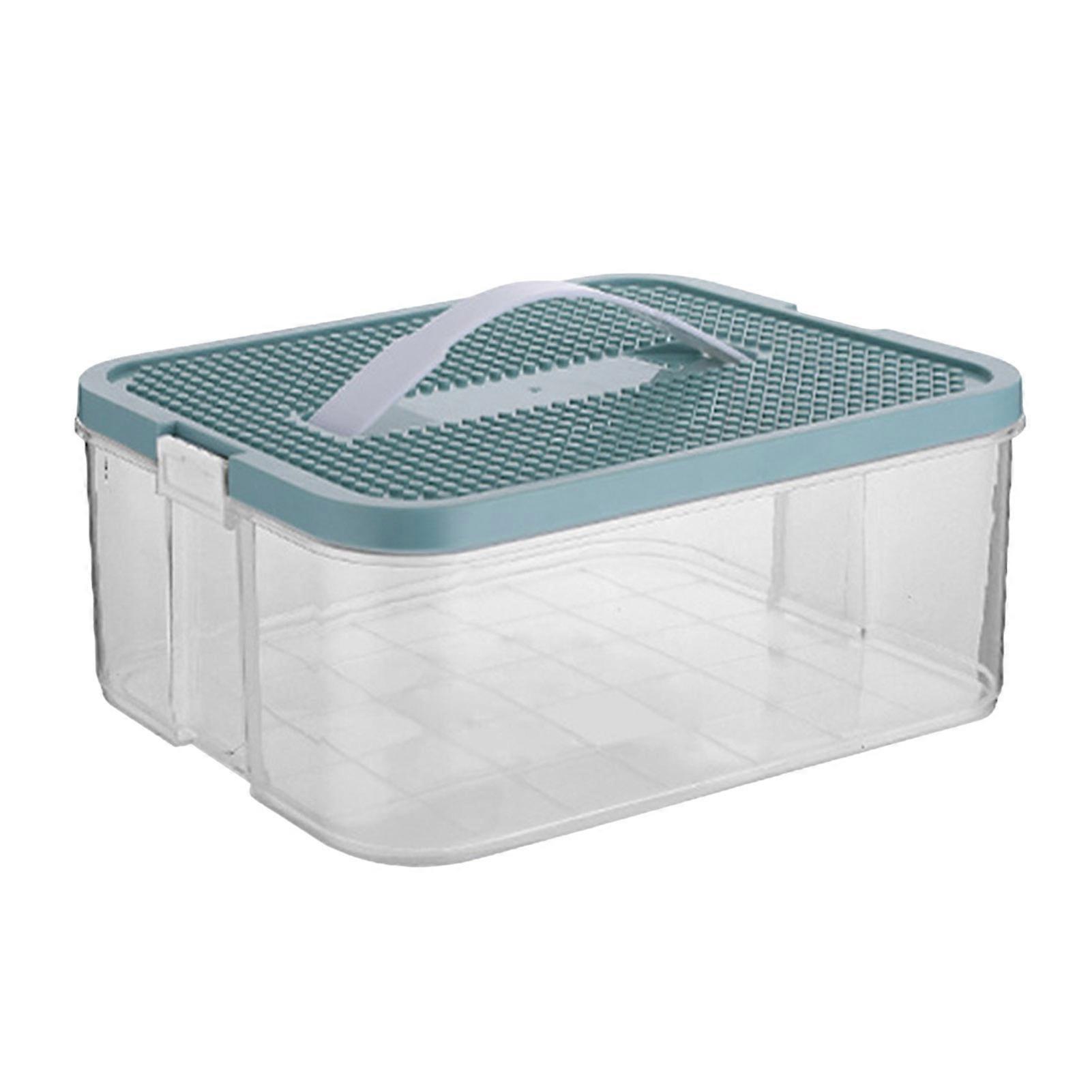 12L Toy Storage Box Large Capacity Multiple Compartments with Dustproof Lid Handle Design Blocks Toys Organizer Storage Case