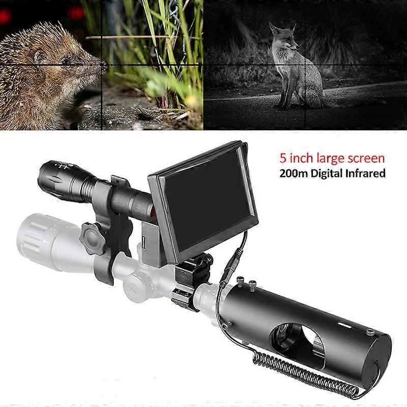 ナイトビジョンデバイス単眼200ヤード赤外線望遠鏡ズーム光学系、5フィートスクリーン写真ビデオ録画ハンティングカメラ