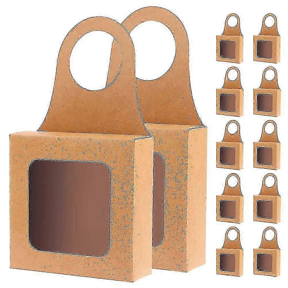 12pcs Wine Bottle Box With Window Wine Boxes Gift Boxes Paper Gift Case