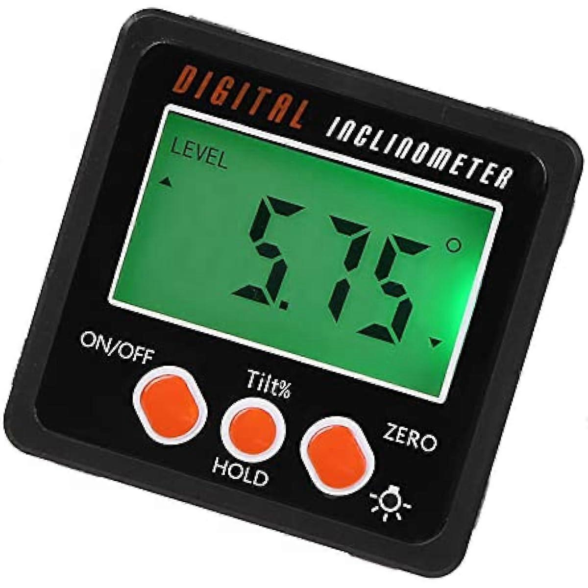 Digital Protractor Inclinometer Horizontal Protractor Electronic Levelling Box Magnetic Base Measuring Tools Red