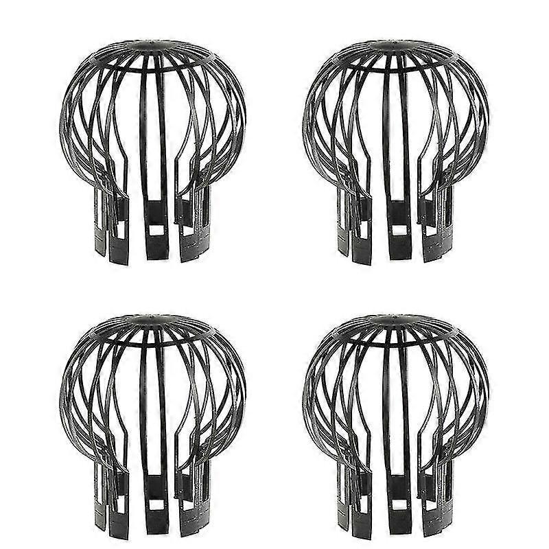 Gutter Downpipe Pipe Filter Dirt Guard Leaf And Debris Protection Cover(black)(1set)