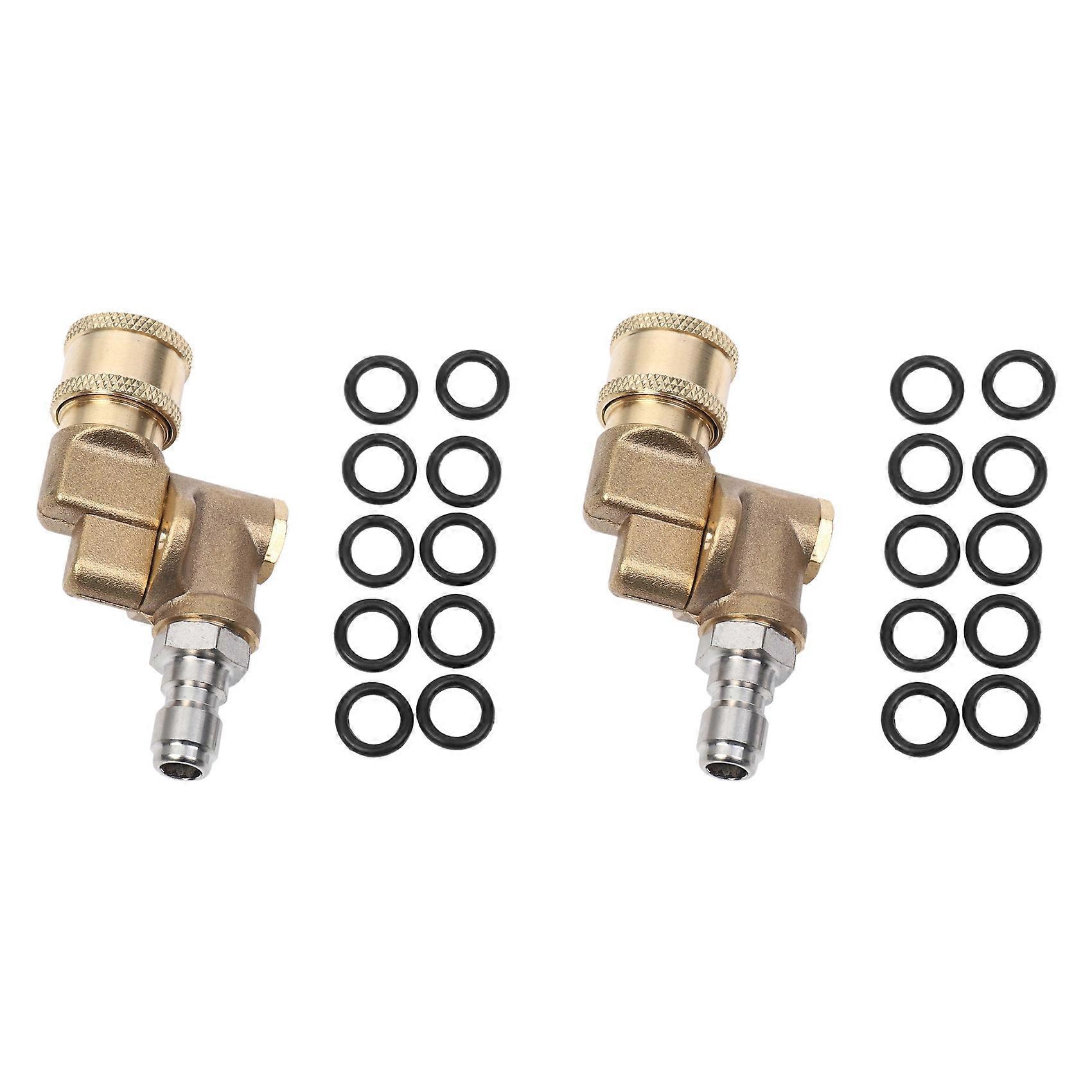 2X Quick Connecting Pivoting Coupler 180 Degree with 5 Angles and Safety Lock for Pressure Washer S