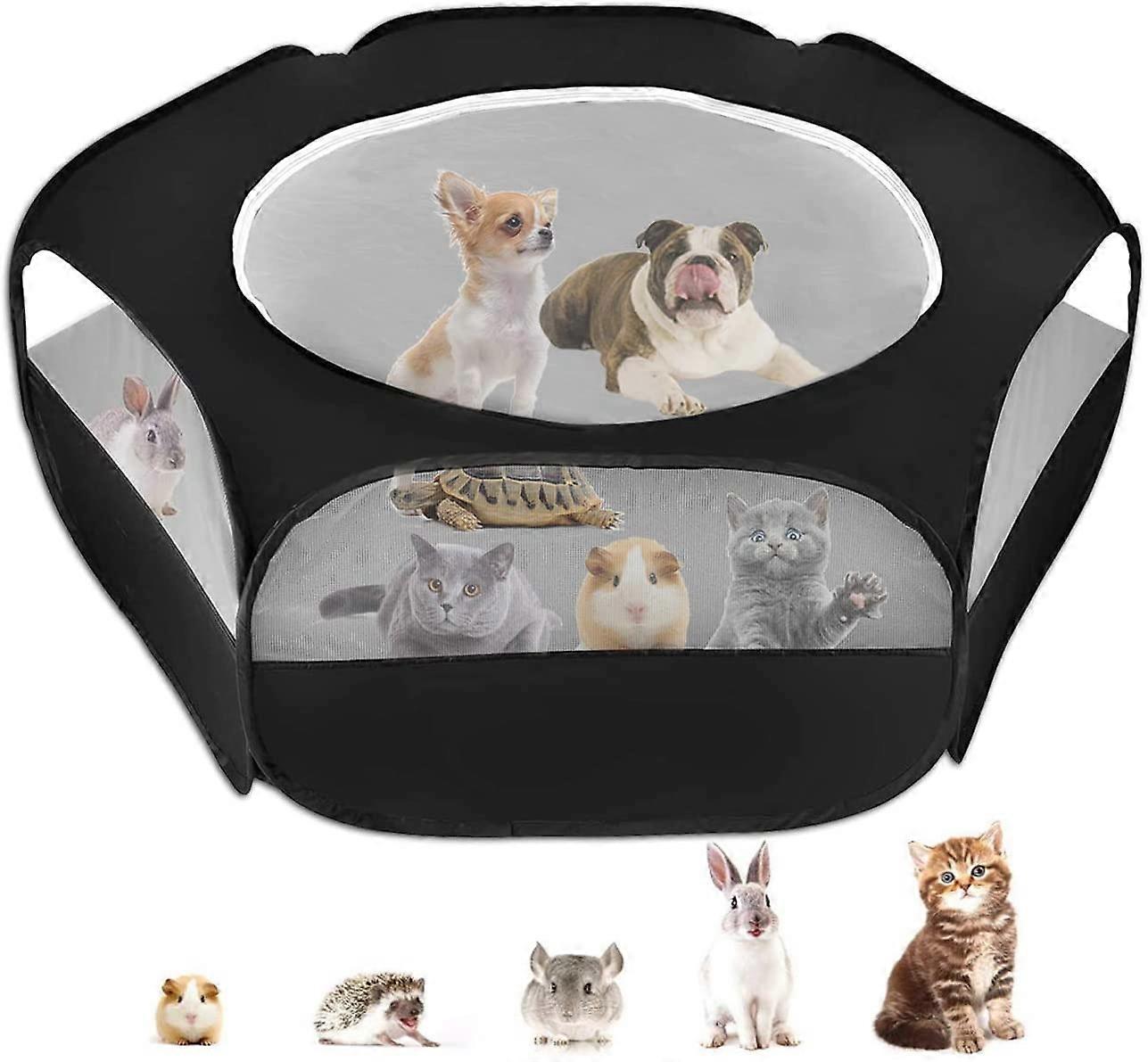 לול כלוב קטן של בעלי חיים, עם כיסוי עליון נגד גדר מתקפלת נגד בריחה