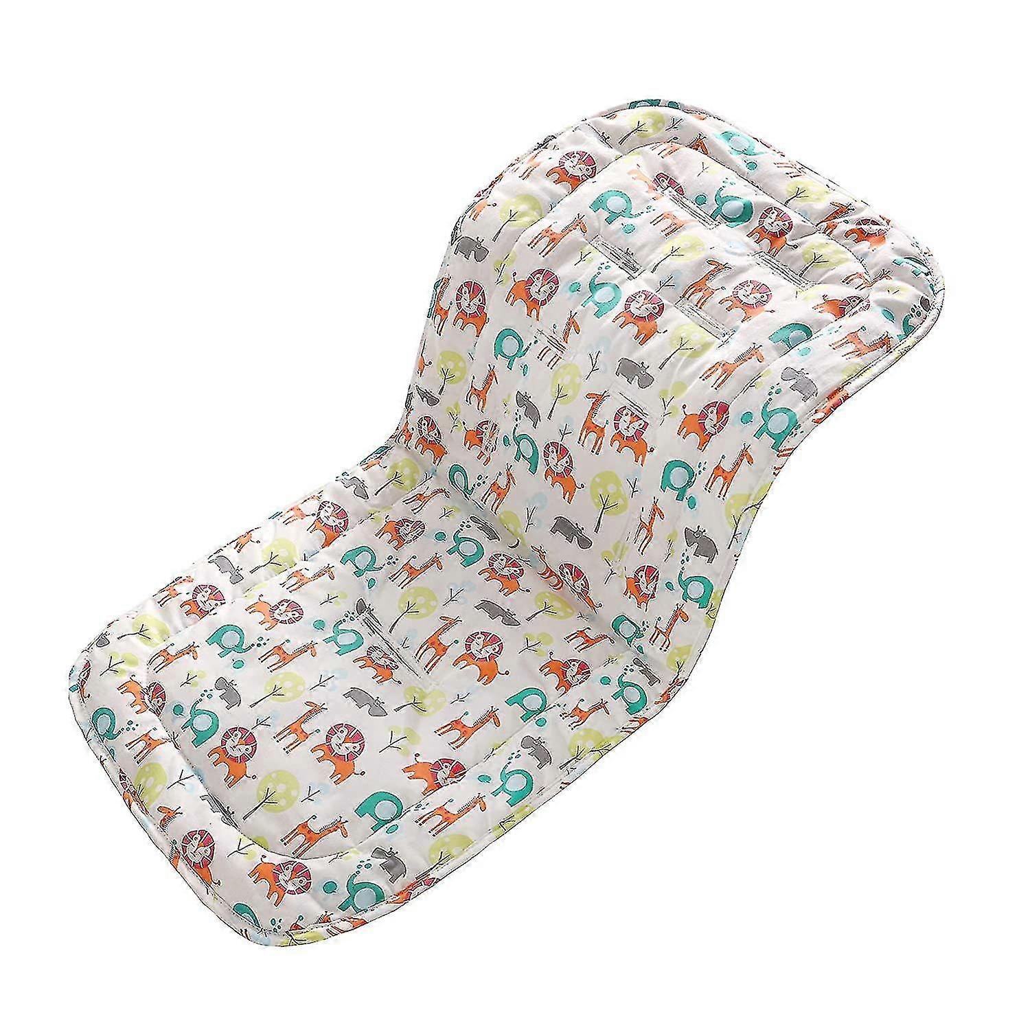 Pushchair Seat Liner Pure Cotton Pram Insert, Size 32x80cm Zoo