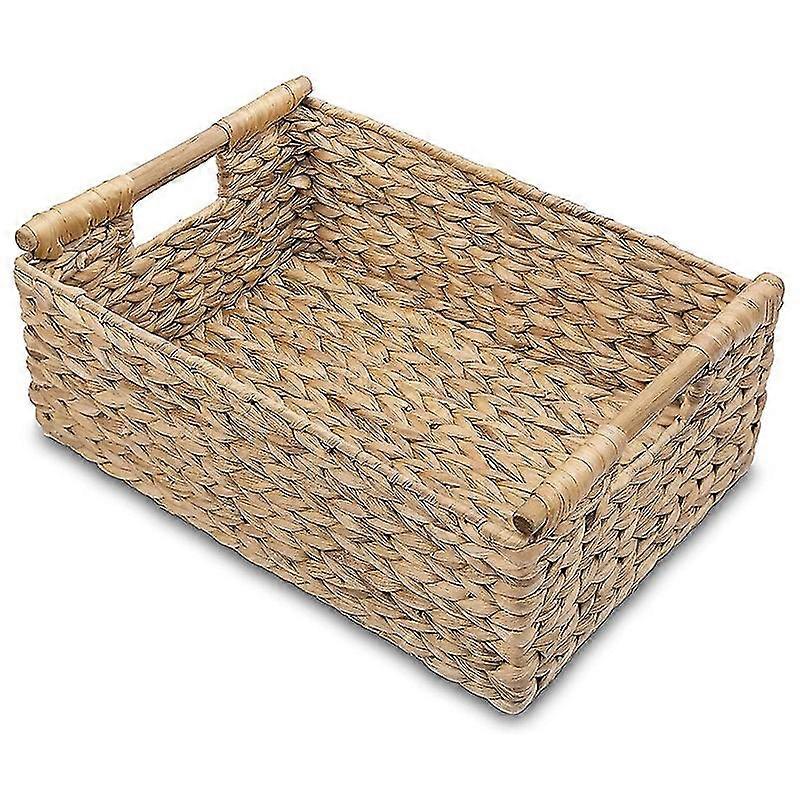 Small Wicker Baskets for Organizing Bathroom, Hyacinth Baskets for Storage, Wicker Storage Basket w