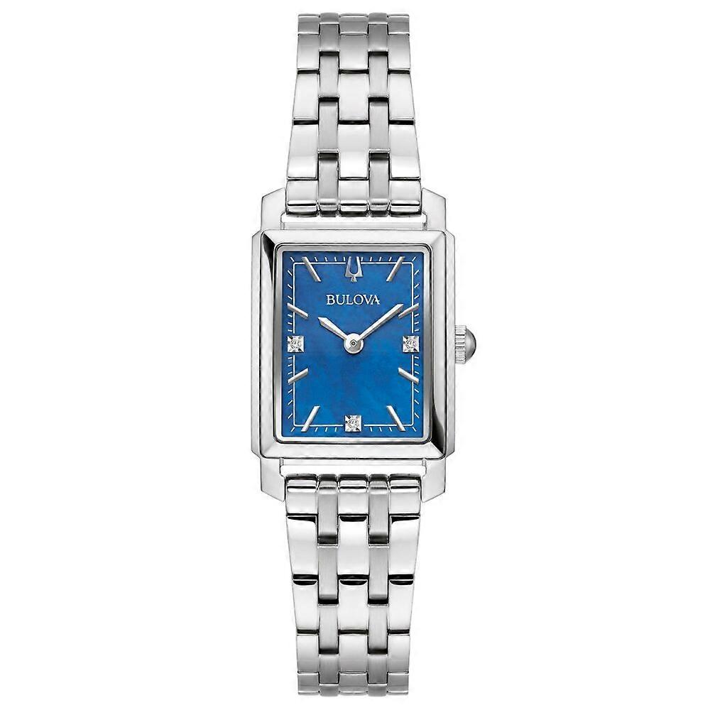 Bulova Women's Silver/Blue - 96P245 - Wristwatch - Quartz - Classic Medium