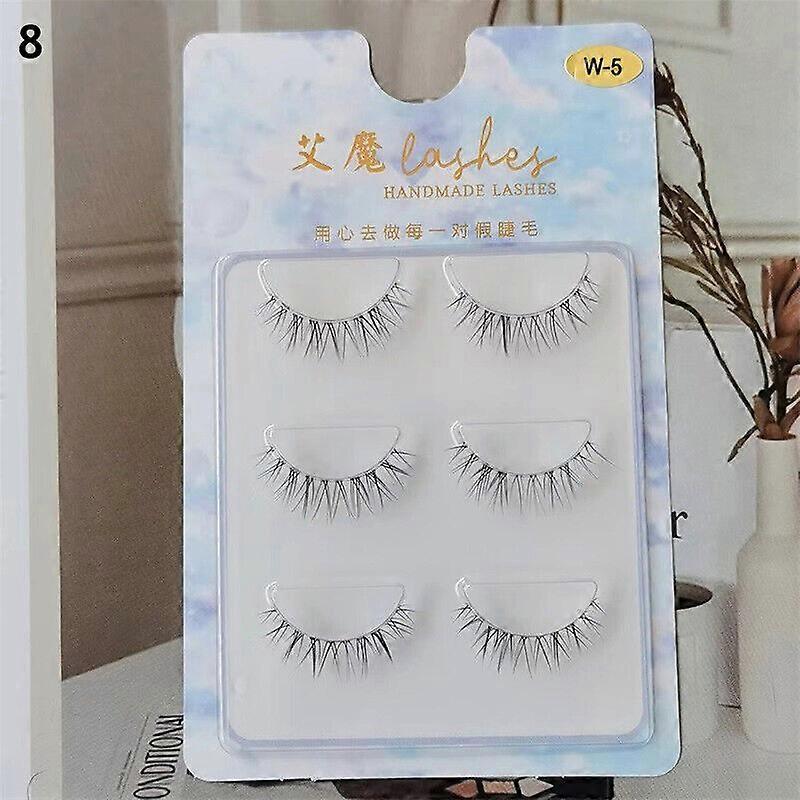 3 Pairs Little Devil Fairy False Eyelashes Lash Extension Cross Curling Natural