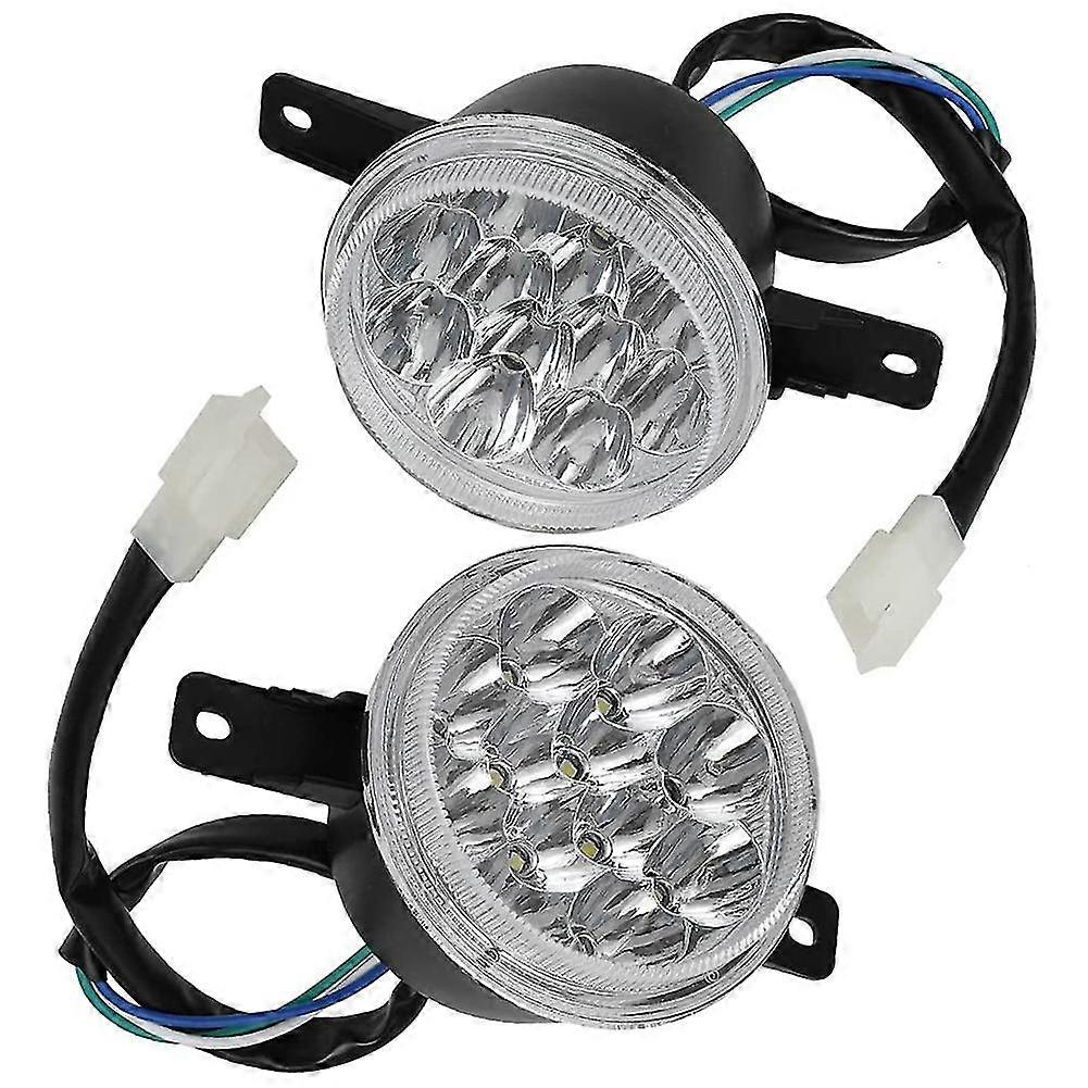 12v Led Front Left & Right Head Light Lamp For 150cc 200cc 250cc