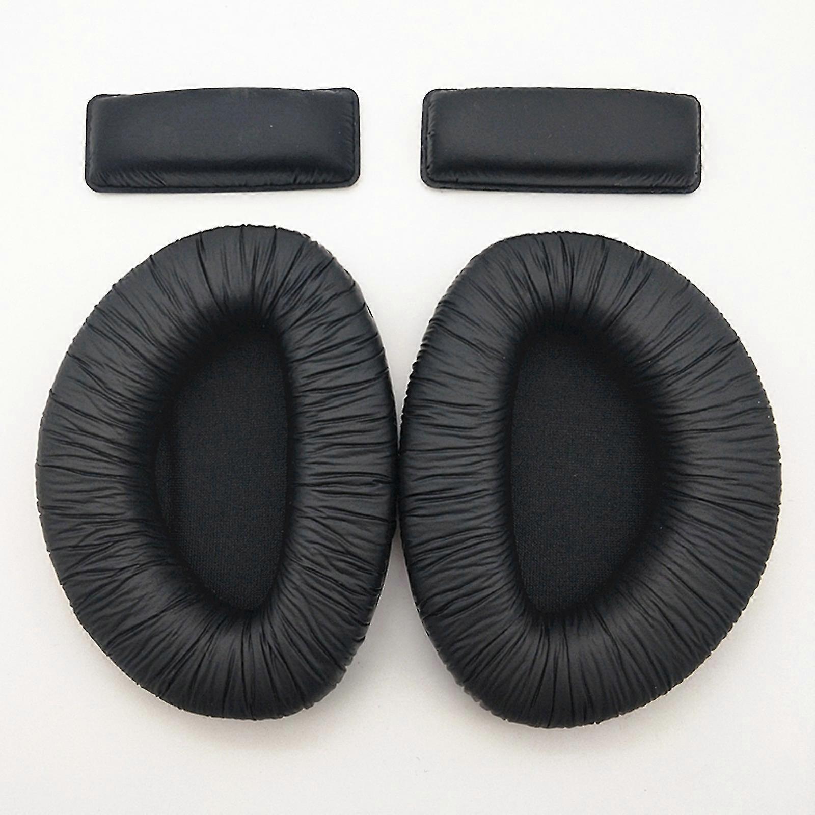 Kopfbügelabdeckung und Ohrpolster Kompatibel mit Sennheiser Rs170 / HDR160 / RS110 - Schwarz