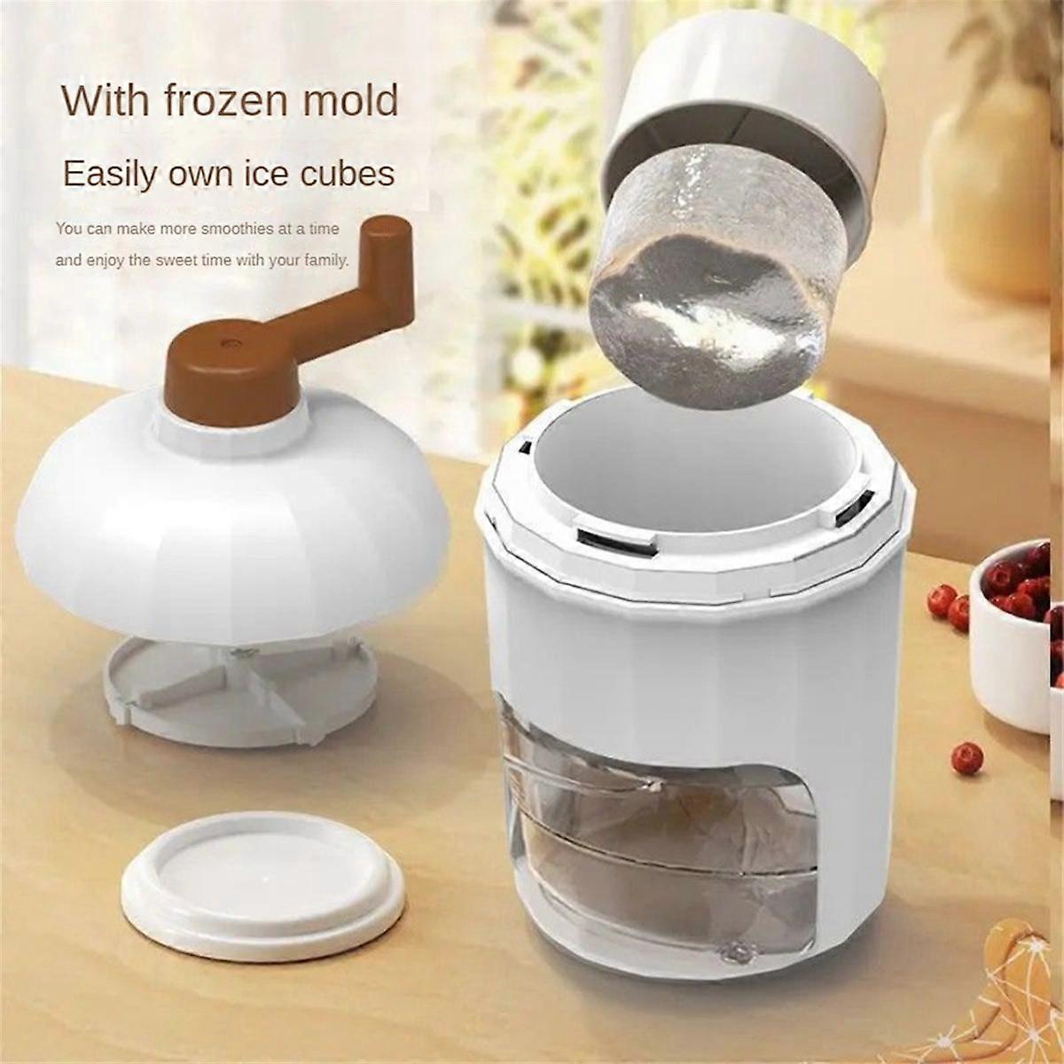 Ice Crusher Manual Rotary Ice Crusher Small Manual Shaving Ice Machine for Household Kitchen Handhe
