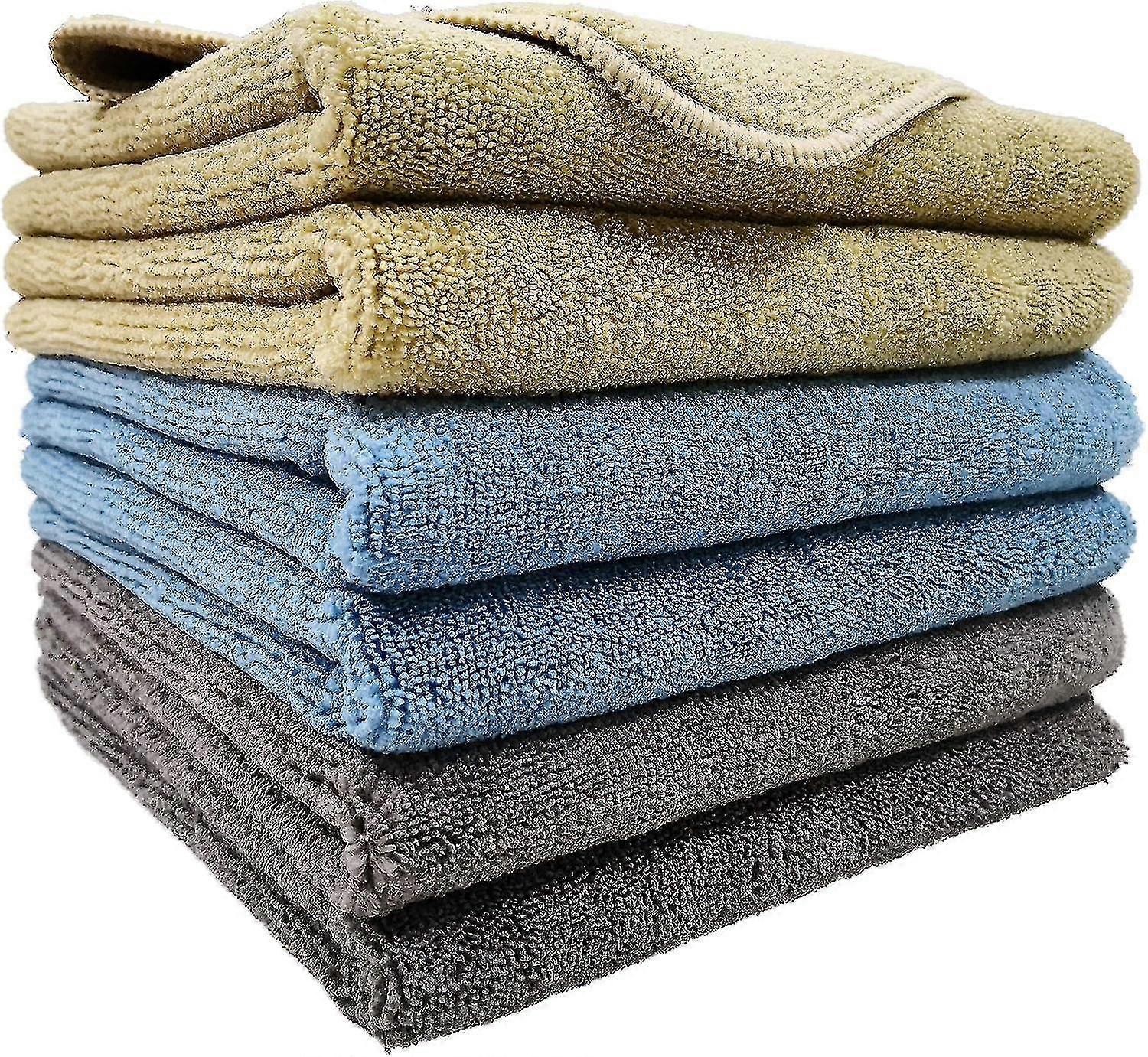Microfibre Cleaning Clothcamel, Blue, Gray6pcs  Y