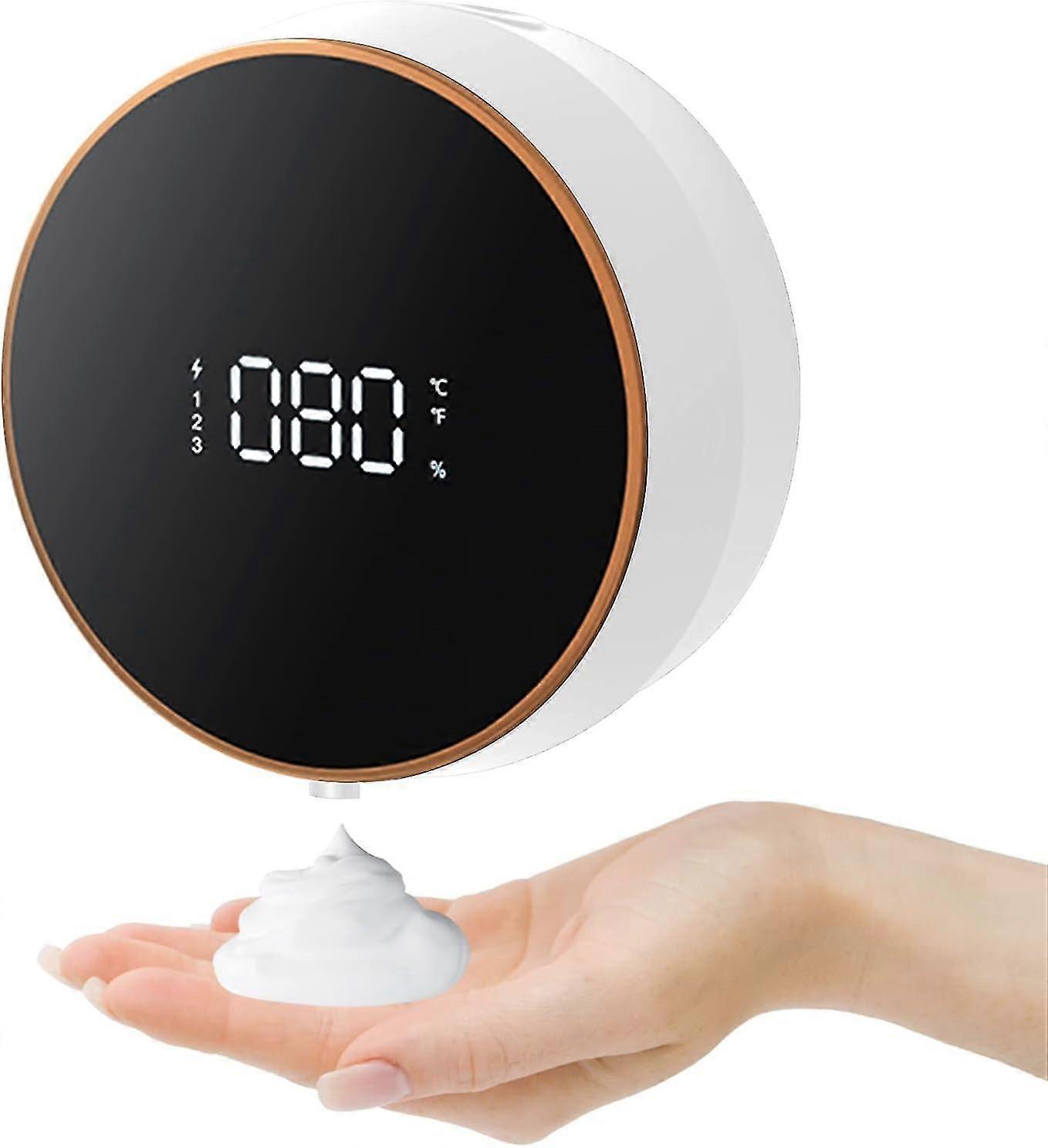 Automatic Wall Mounted Touchless Hand Sanitizer Dispenser, USB Charging Wall-mounted LED Display Sensor(white)