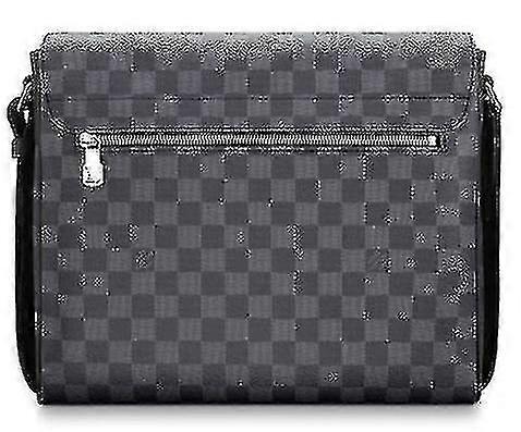 Leather Plaid Shoulder Crossbody Bag Unisex