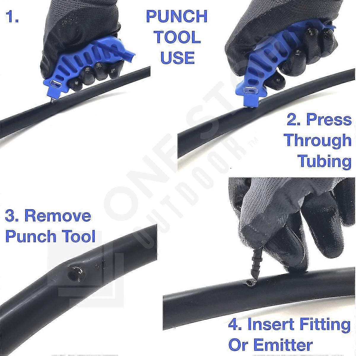 2-in-one Drip Irrigation Tubing Hole Punch & Fitting Insertion Tool