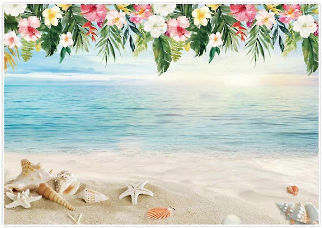 7x5ft Luau Beach Backdrop Summer Hawaiian Photography Background Photo Booth Decoration