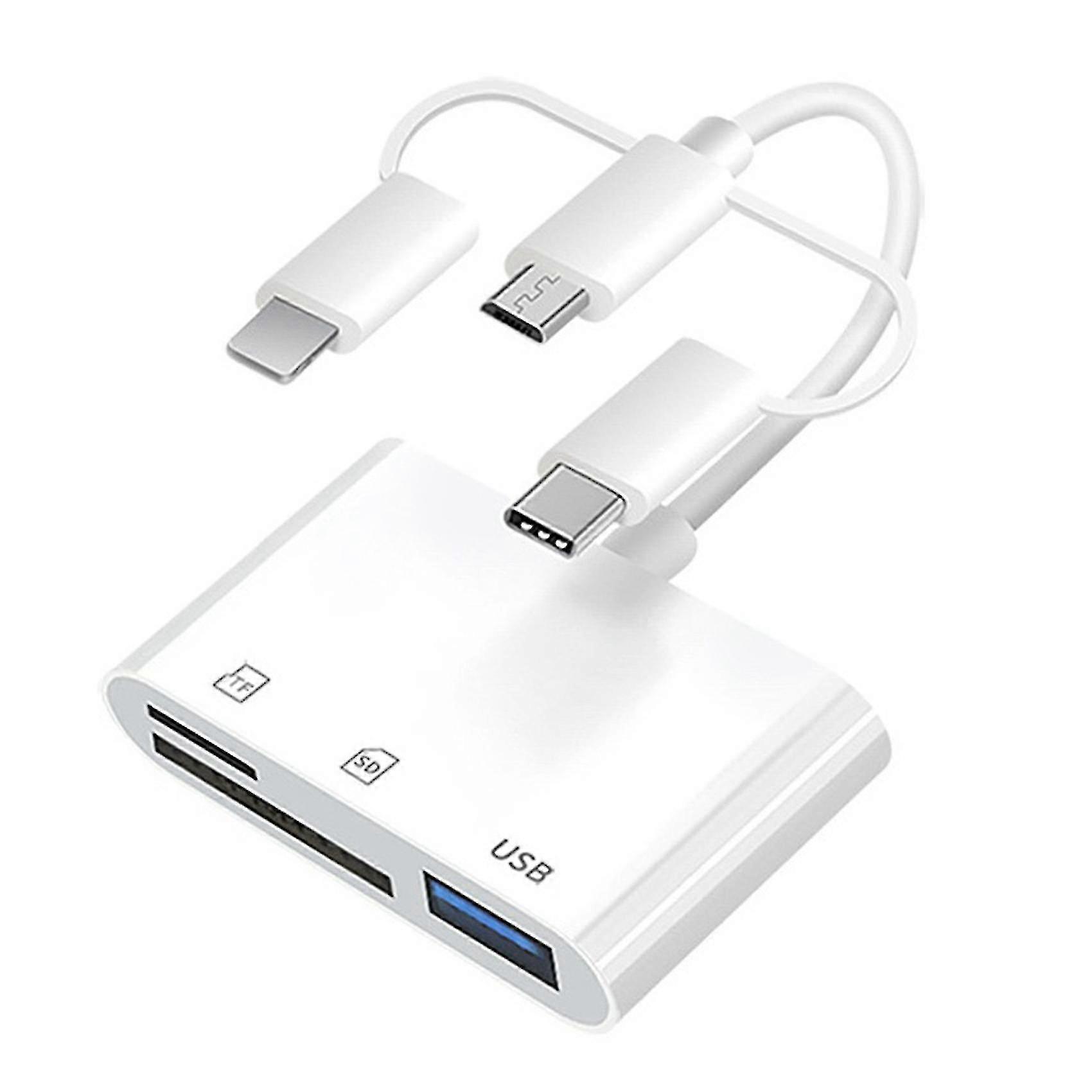 3 In 1 Card Reader Multi-function Docking Station Sd Card Memory Card Otg Extender Adapter Compatible With Phon PXCL