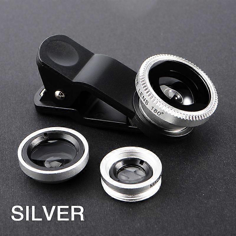 3in1 Fisheye Wide Angle Micro Camera Lens Zoom Fish Eye Len on Smartphone Lenses with Phone Clip