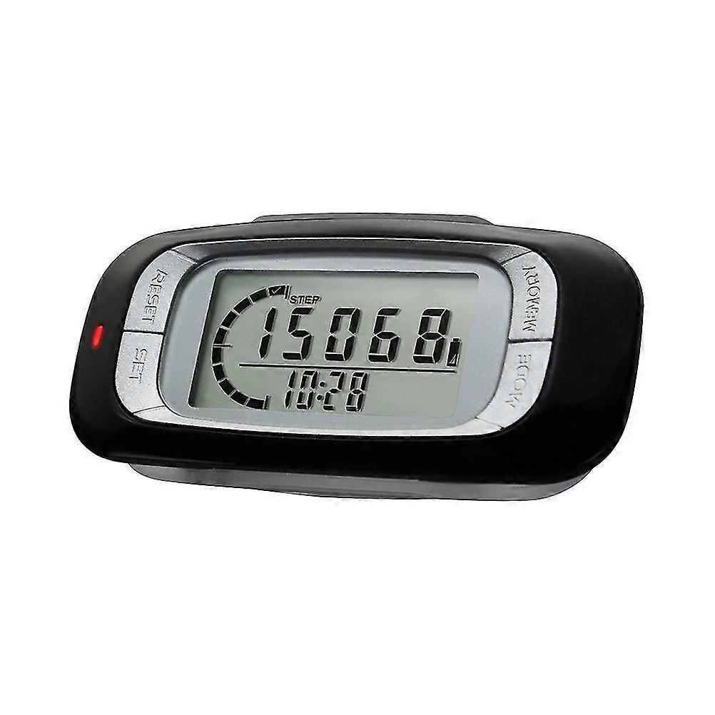 3D Pedometer - Accurate Step Counter for Fitness Walking, Distance Tracking and Calorie Counting (Clip-on)