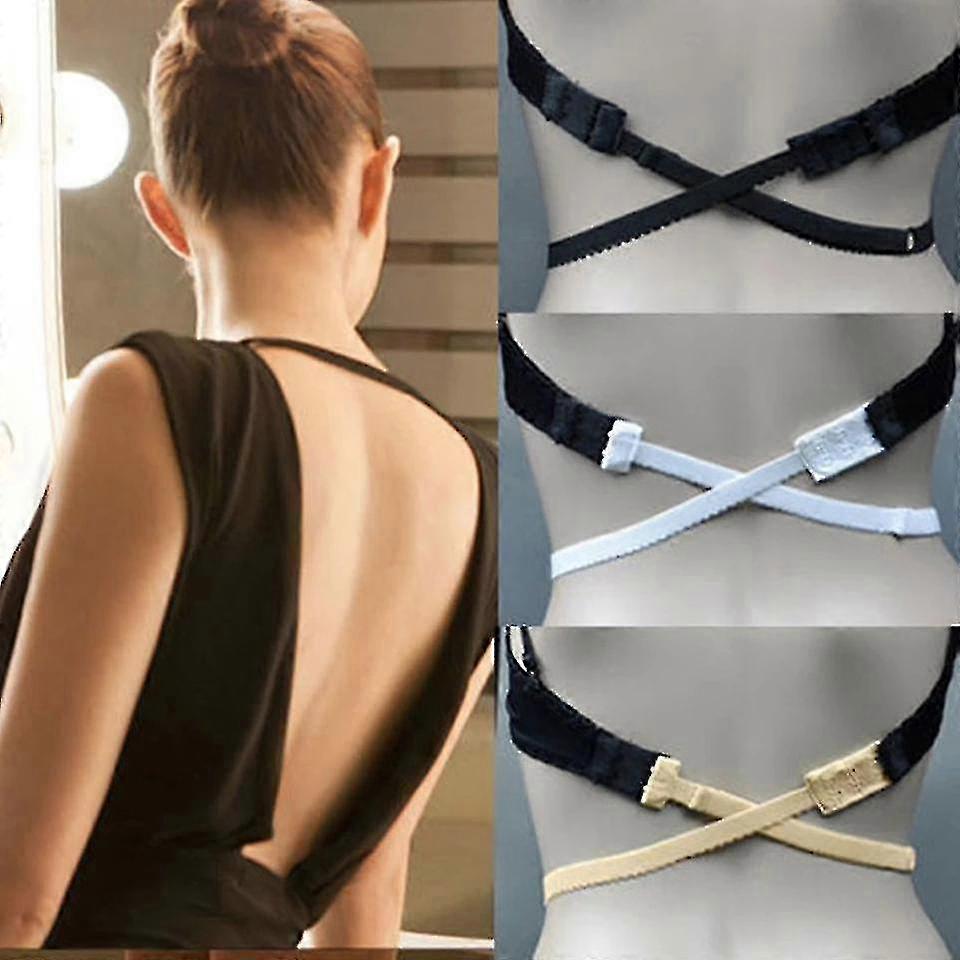 Women Low Back Backless Bra Strap Adjustable Extender