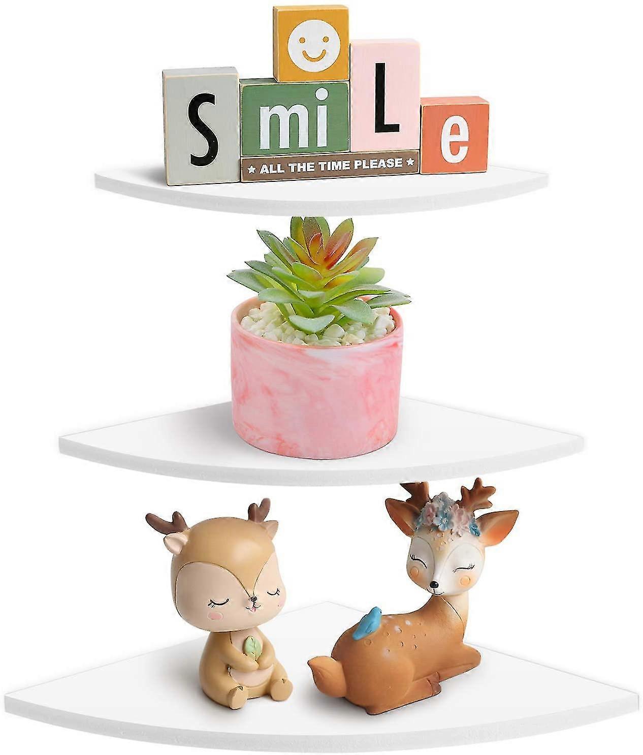 Γωνιακό ράφι τοίχο λευκό 3 βαθμίδα πλωτό ράφι bookshelves σπίτι έπιπλα γραφείο διακόσμηση φέρον βάρος 5