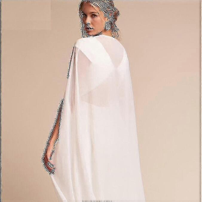 شيفون كيب كيب عباءة تصوير فوتوغرافي 1 قطعة أبيض B