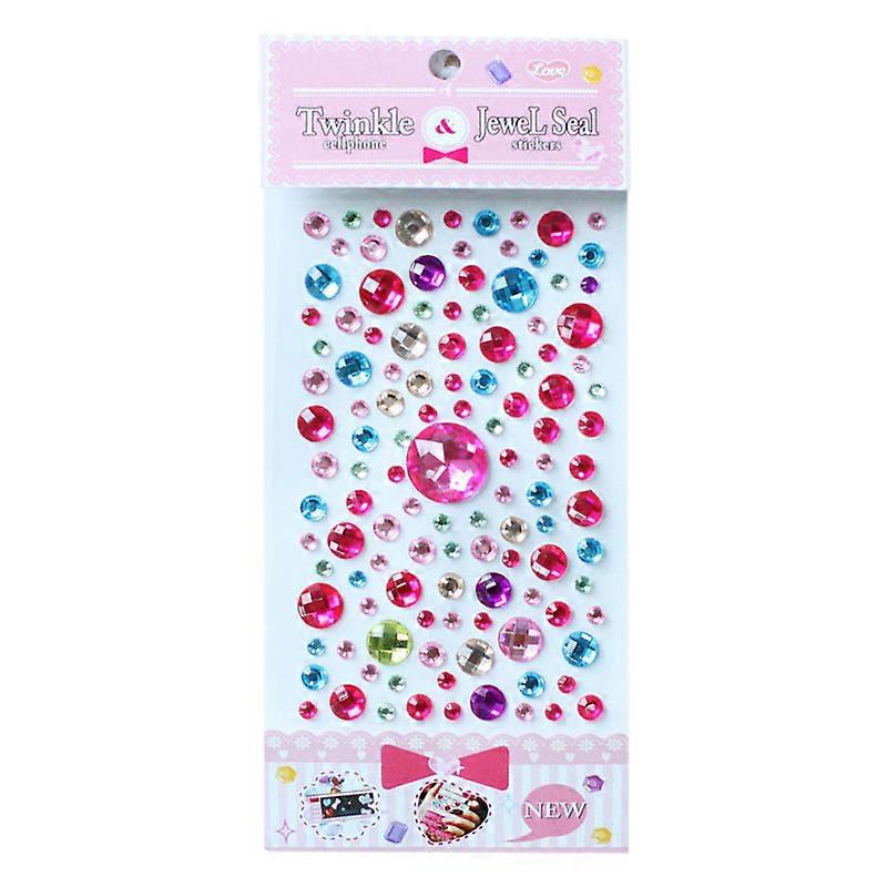 キッズ自己接着アクリルクリスタル3D宝石ダイヤモンドステッカー電話の装飾紙スクラップブックDIYアクセサリー